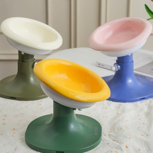 Bol pour chat en céramique écologique Bol pour chien arrondi en PP Bol pour animal de compagnie à eau inclinable automatique - Product Image 1