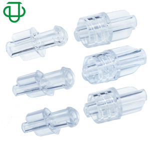 Connecteurs médicaux en plastique JU 2,0-4,0 mm transparents Luer mâle et femelle avec ailes filetées internes et externes - Product Image 1