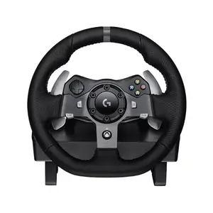Original Logitechs G920 Driving Force Racing Wheel and Floor Pedals, Real Force Feedback, Stainless Steel Paddle