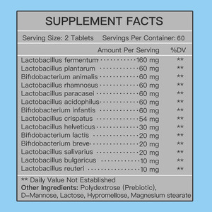 Comprimés Probiotiques pour Hommes en Gros de l'Usine avec Supplément de Lactobacillus Fermentum pour Soutenir la Santé Digestive et Cérébrale - Product Image 2