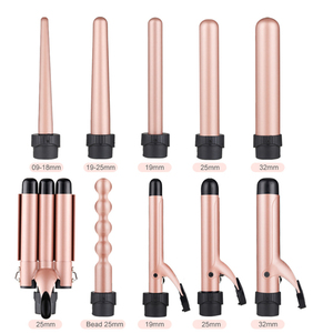 Nouveau produit chaud multifonctionnel cheveux changeant baguette à friser écran LCD intelligent 5-en-1 changement tube fer à friser - Product Image 3