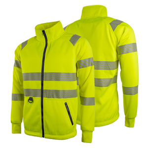Veste en polaire <span class=keywords><strong>haute</strong></span> visibilité avec fermeture éclair pour les chantiers par <span class=keywords><strong>temps</strong></span> froid - Product Image 2
