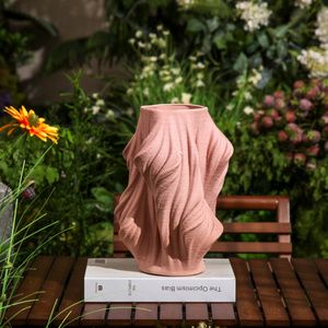 New Design European <strong>3D</strong> Printing <strong>Vase</strong> White Ceramic <strong>Vases</strong> for Home Decor - Product Image 3