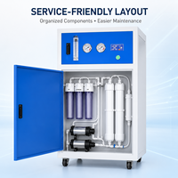 Distributeur d'eau commercial compact bleu 120L/H avec traitement adoucissant et osmose inverse, garantie 1 an, origine Hebei