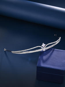 มงกุฎเจ้าสาวประดับเพชรซิร์คอนหรูหรา สำหรับงานแต่งงาน งานหมั้น งานพรอม งานวันเกิด และงานครบรอบ - Product Image 4