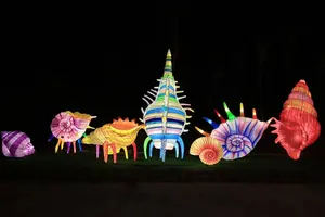 Hiển thị ánh sáng đêm trang trí sứa đèn lồng cho đại dương Thế Giới Cá voi biển động vật vui chơi giải trí công viên đèn lồng trang trí