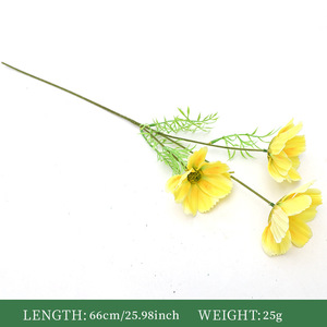 Fleurs artificielles Cosmos, haute simulation, en plastique, pour décorations de mariage, usage intérieur et extérieur - Product Image 6