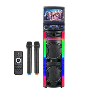 Yüksek güç profesyonel parti hoparlör karaoke DJ bluetooth hoparlör ile 15.4 inç yüksek çözünürlüklü dokunmatik ekran