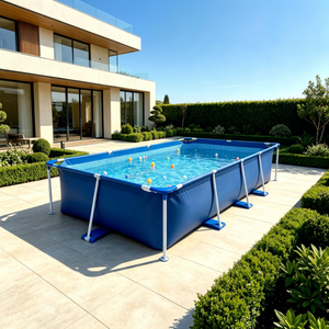 Modern Large Swimming <b>Pool</b> Outdoor Above Ground <b>Pool</b> Foldable Design For Family Recreation - Product Image 1