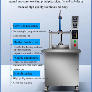 Presse à pâte hydraulique semi-automatique commerciale avec moteur en acier inoxydable pour crêpes fines et feuilles de canard - Product Image 3