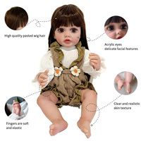 Poupée réaliste Betty Bebe Reborn de 22 pouces, fabriquée à la main, entièrement en silicone vinyle, imperméable, jouet doux certifié EN71, jouet DIY mignon pour filles