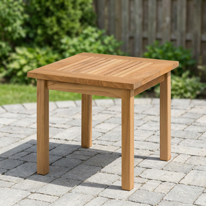 Mesa de Comedor Cuadrada de Madera Maciza, Duradera, Ecológica, Impermeable, Diseño Minimalista, Muebles Modernos para el Hogar, Estructura Estable, para Exteriores - Product Image 3