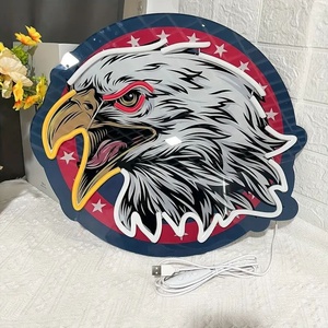 Eagle Brand Neon Light Eagle Letrero de neón para decoración de pared USB LED Signv Eagle Decoración de pared para Bar Pub Store - Product Image 6
