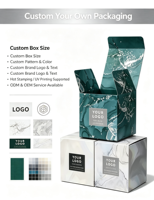 Boîte rigide en marbre de luxe léger, écologique et réutilisable, pour teinture halo à l'encre, aromathérapie, beauté, maquillage, cadeau, support
