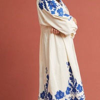 Nouvelle Robe Décontractée Élégante pour Femme, Style Européen, Col en V, Broderie Florale, en Mousseline, Taille Naturelle, Coupe Ample, Tendance Été, Personnalisable