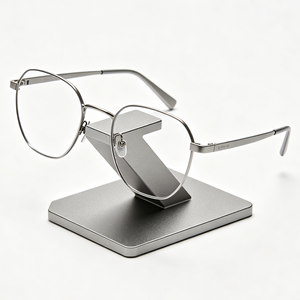 CNC Machining Custom Aluminum Eyewear Display Stand <b>Sandblasting</b> Stainless Steel Glasses Holder Copper Brass Eyeglass Stand - Product Image 3