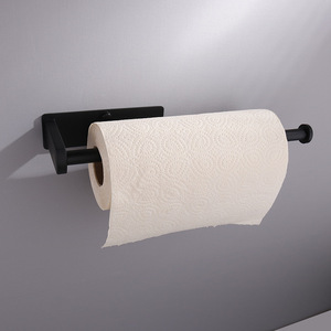 <span class=keywords><strong>Portarotolo</strong></span> <span class=keywords><strong>da</strong></span> <span class=keywords><strong>Cucina</strong></span> Autoadesivo in Acciaio Inox 304 Nero Argento Sotto Pensile - Product Image 1