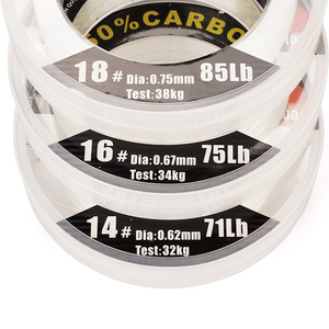 Línea de Pesca de Carbono Transparente 100M 18 16 14 #   Línea de Pesca Resistente a la Abrasión para Mar, Océano y Playa - Product Image 1
