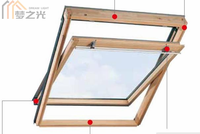 Nouvelle conception de toit ouvrant électrique en aluminium et en bois Fenêtres de toit à pivot central Un design audacieux pour les maisons modernes