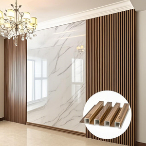 Panel de Pared Ranurado 3D WPC de Lujo, Resistente al Fuego, a la Humedad y al Agua, Revestimiento de Pared WPC, Panel de Pared con Ranuras para Decoración de <span class=keywords><strong>Interiores</strong></span> - Product Image 1