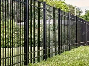 Clôture de cour en acier tubulaire préfabriquée sur mesure de qualité supérieure, galvanisée <span class=keywords><strong>à</strong></span> chaud, finition peinture poudrée, <span class=keywords><strong>piquet</strong></span> en métal noir - Product Image 2