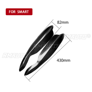 1 paire de couvre-phares en fibre de carbone véritable pour Mercedes-Benz Smart Fortwo W451 2007-2014, accessoires de voiture - Product Image 4