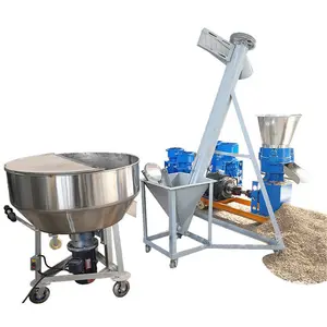 Animal Feed Pellet Granulator Production Line For Cattle Rabbit Chicken Pig Feed Pellet