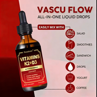 Formule multi-herbes liquide Vitamine D3 + K2 en gouttes – Complément pour le soutien circulatoire et immunitaire avec Cayenne, Aubépine et Panax Ginseng