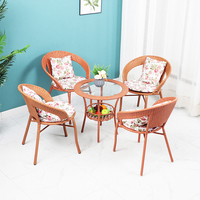 Ensemble de table et chaises de salle à manger d'extérieur de haute qualité en gros, table de bar d'extérieur et chaises, mobilier de jardin, hôtel
