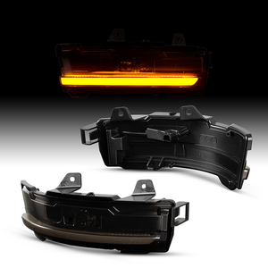 Indicadores de espejo lateral dinámico para Land Rover <span class=keywords><strong>Evoque</strong></span> 2 <span class=keywords><strong>2019</strong></span> + Accesorios de luces de señal de giro LED, lente ahumada/transparente, paquete de 2 piezas - Product Image 2