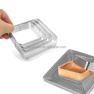 Tart Nhẫn 3.15 inch đục lỗ Tart vòng thép không gỉ vòng mousse bánh vòng kim loại Pastry khuôn nhỏ trái cây tartet lớp vỏ 8cm - Product Image 5