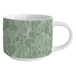Taza de Café Latte de Cerámica con Elegante Diseño Verde, Apta para Lavavajillas, Ideal para Regalos Empresariales, Venta Caliente de Fábrica - Product Image 3