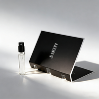 Flacon vaporisateur miniature noir personnalisé avec logo imprimé, 1,5 ml, 2 ml, 3 ml, flacons d'échantillons de parfum vides pour test de marque, vente en gros