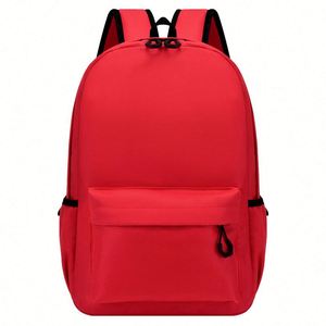 Fashion Style Solid Color School <b>Backpack</b> Solid Color Youth Casual Day Bag - Product Image 3