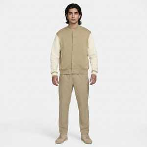 Chaqueta Varsity para Hombre FINER THREADS con Ribetes a Rayas, Corte Elegante, 100% Algodón, Transpirable, Diseño Invernal - Product Image 1