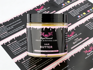 Etiquetas Adhesivas de Vinilo Impermeables Impresas Personalizadas al <span class=keywords><strong>por</strong></span> Mayor para Frascos de Mantequilla Capilar, Cuidado de la Piel y Cosméticos - Product Image 5