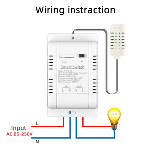 Contrôleur de température et d'humidité WiFi <span class=keywords><strong>Ewelink</strong></span> EV-TDQ-16A-220v-T, capteur de température et d'humidité, surveillance des données de puissance 16A/20A - Product Image 2