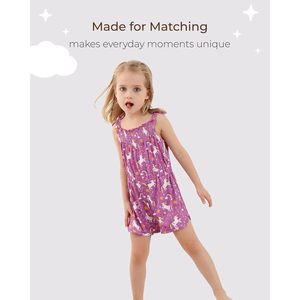 Mono de Tirantes Dreamhalo para Niña Pequeña, Ropa de Verano, Mono Corto de una Pieza, Ropa de Juego de Viscosa de Bambú - Product Image 3