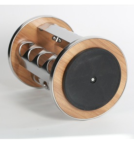 Rack en bois réservoir d'assaisonnement rotatif en acier inoxydable 430 avec design en bois ensemble de réservoirs d'assaisonnement 12 têtes/16 têtes/20 têtes - Product Image 3