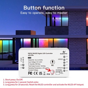 GL-C-010WL Gledopto 5-24V 10A ESP32 WLED <span class=keywords><strong>Controller</strong></span> LED Digitale <span class=keywords><strong>RGB</strong></span>/RGBW Smart Wifi, Driver LED Reattivo all'Audio - Product Image 4