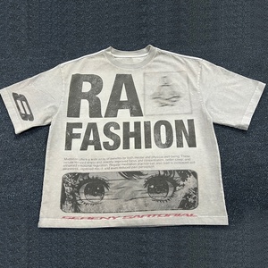 Camiseta de Manga Corta para Hombre, Personalizada, 100% Algodón Orgánico, Corte Holgado, Estilo Boxy, Lavado Ácido, Estampado Gráfico - Product Image 1
