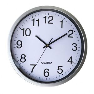 Horloge murale ronde en plastique personnalisée de 12 pouces avec cadran imprimé, fonctionnant sur piles, mouvement à quartz - Product Image 3