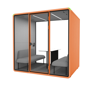 Cabine acoustique modulaire pour 4 personnes, pour réunions d'équipe privées, insonorisée, pour immeuble de bureaux - Product Image 5