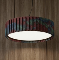 Luminaire suspendu en feutre PET insonorisant personnalisé, élégant, 42W LED, pour la décoration de salle de réunion