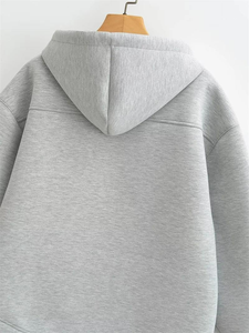 Hoodie en maille French Terry 100% coton, disponible en stock, personnalisable avec fermeture éclair, pour homme <span class=keywords><strong>FR33</strong></span> - Product Image 5