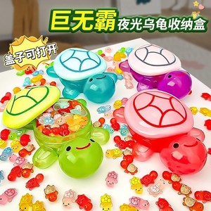<span class=keywords><strong>Figurine</strong></span> en résine de petite tortue de dessin animé, luminescente dans le noir, à rebond lent, à pincer, jouet assorti en sachet surprise - Product Image 1