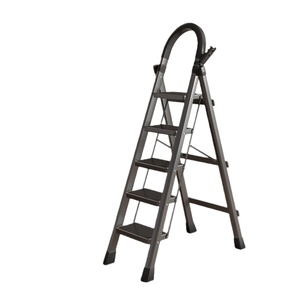 Échelle escamotable moderne 2-5 marches, tabouret d'ingénierie extensible, échelle réglable en hauteur, double usage, avec <span class=keywords><strong>marchepied</strong></span> large - Product Image 4