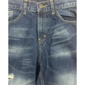 Jeans da Uomo Adrenaline a Gamba Dritta, Denim Blu Effetto Usurato, Vita Media, 5 Tasche - Product Image 5