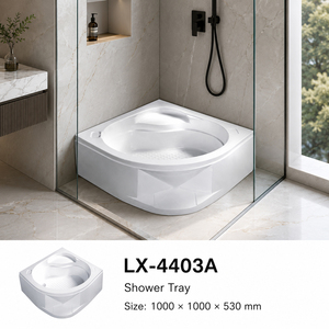 <span class=keywords><strong>Plato</strong></span> de <span class=keywords><strong>Ducha</strong></span> Acrílico Curvo de Perfil Bajo y Delgado de 700/900x700/900x135mm, Base de <span class=keywords><strong>Ducha</strong></span> Plana de Múltiples Tamaños para Cuarto de <span class=keywords><strong>Ducha</strong></span> - Product Image 5