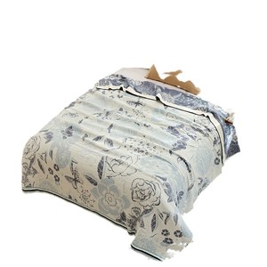 Edredón de toalla de gasa de algodón puro, manta de siesta de oficina de tamaño doble individual transfronterizo, funda de sofá de aire acondicionado, edredón fresco de verano - Product Image 5